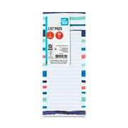 Pen+Gear List Pads, Multicolor Floral & Stripe Design, 80 Sheets Each, 2 Count