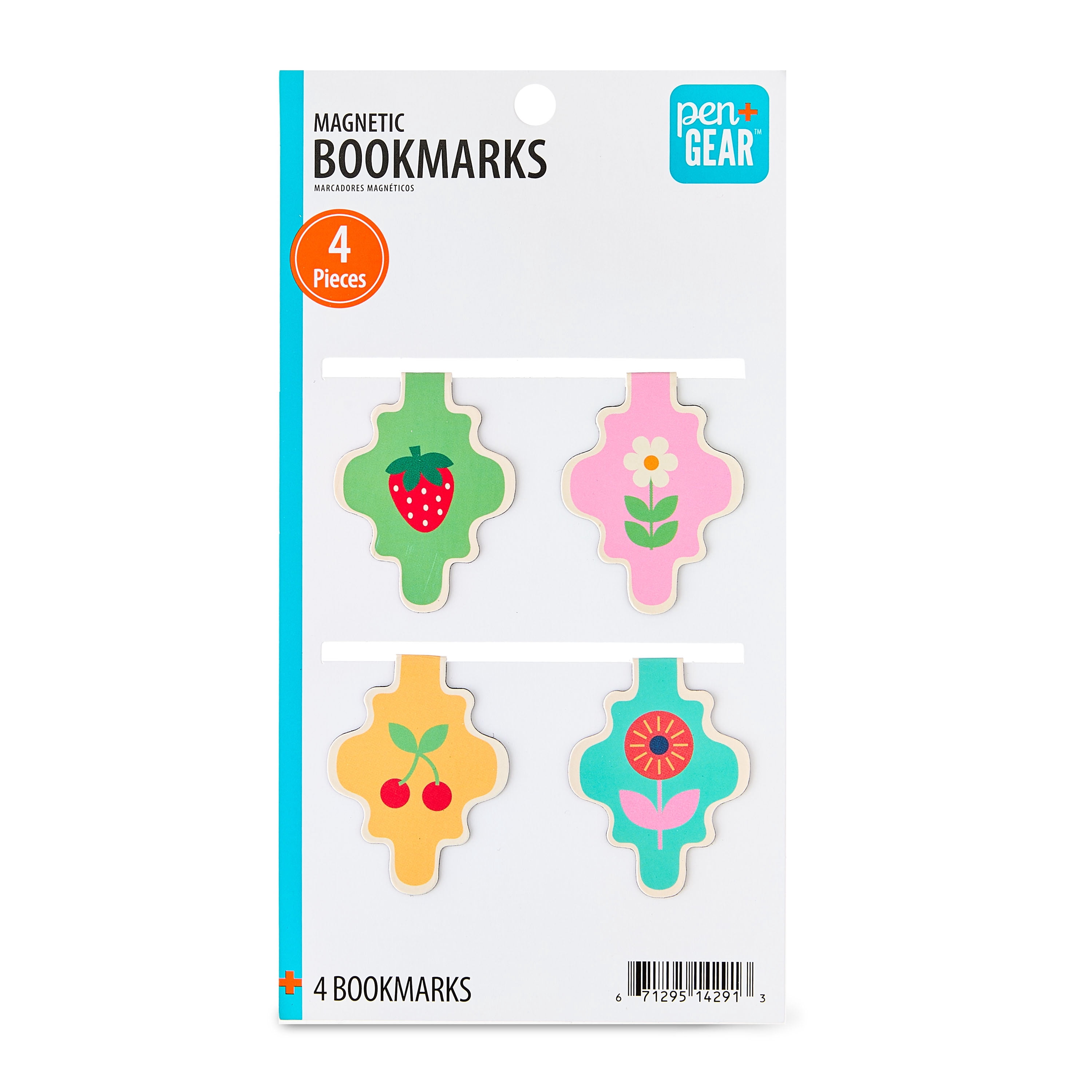 Pen+Gear Small Magnetic Bookmarks for Planners, Multicolor, 4 Count