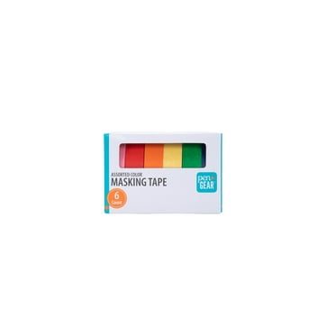 Pen+Gear Masking Tape, 0.59 in x 15 Yds, Multicolor, 6 Rolls