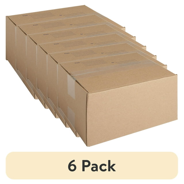 (6 pack) Pen + Gear Medium Shipping Boxes, Kraft, 11"L x 7.5"W x 5.5"H