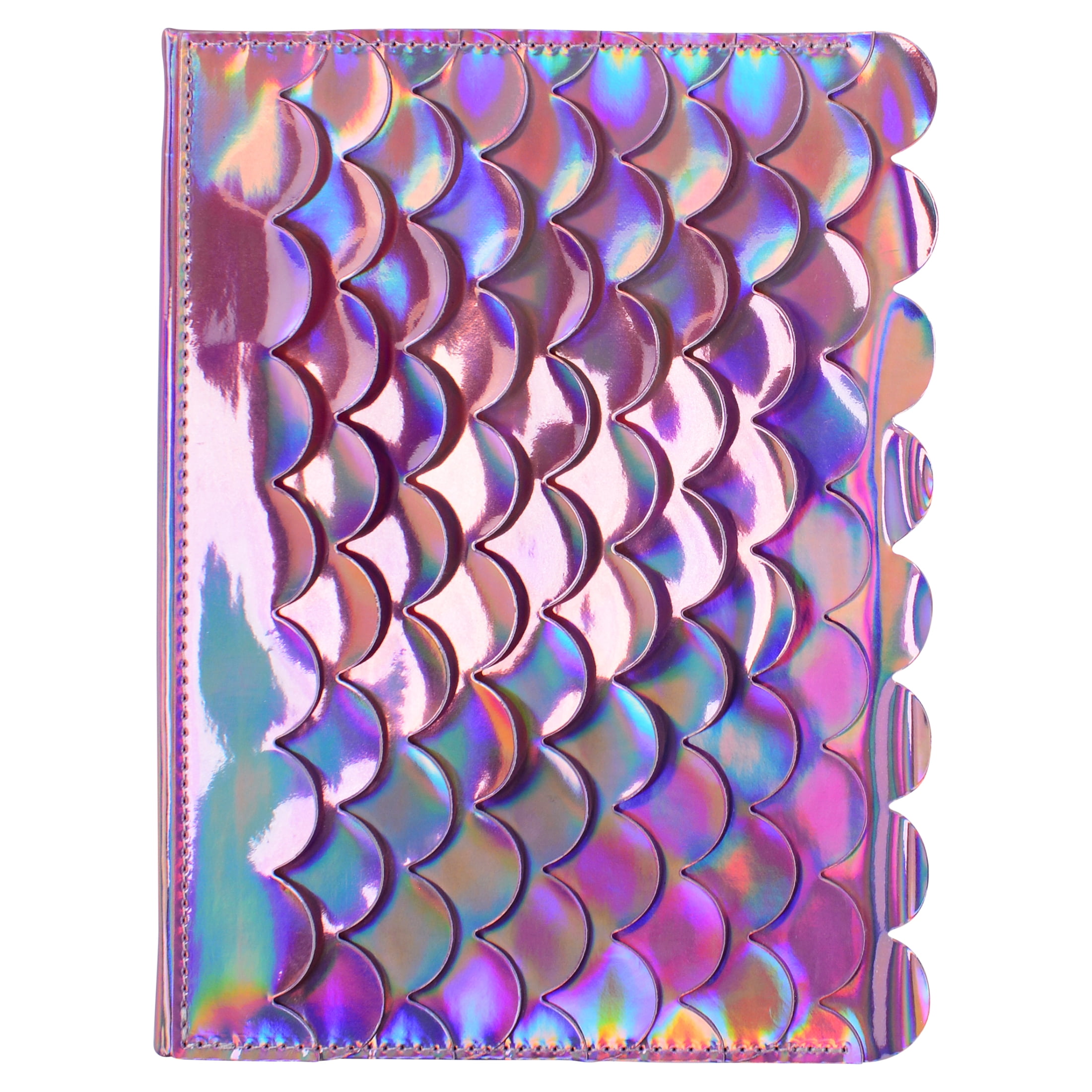 Pen+Gear Mermaid Scale Journal, 200 Lined Paper Page Notebook, Purple PVC Cover