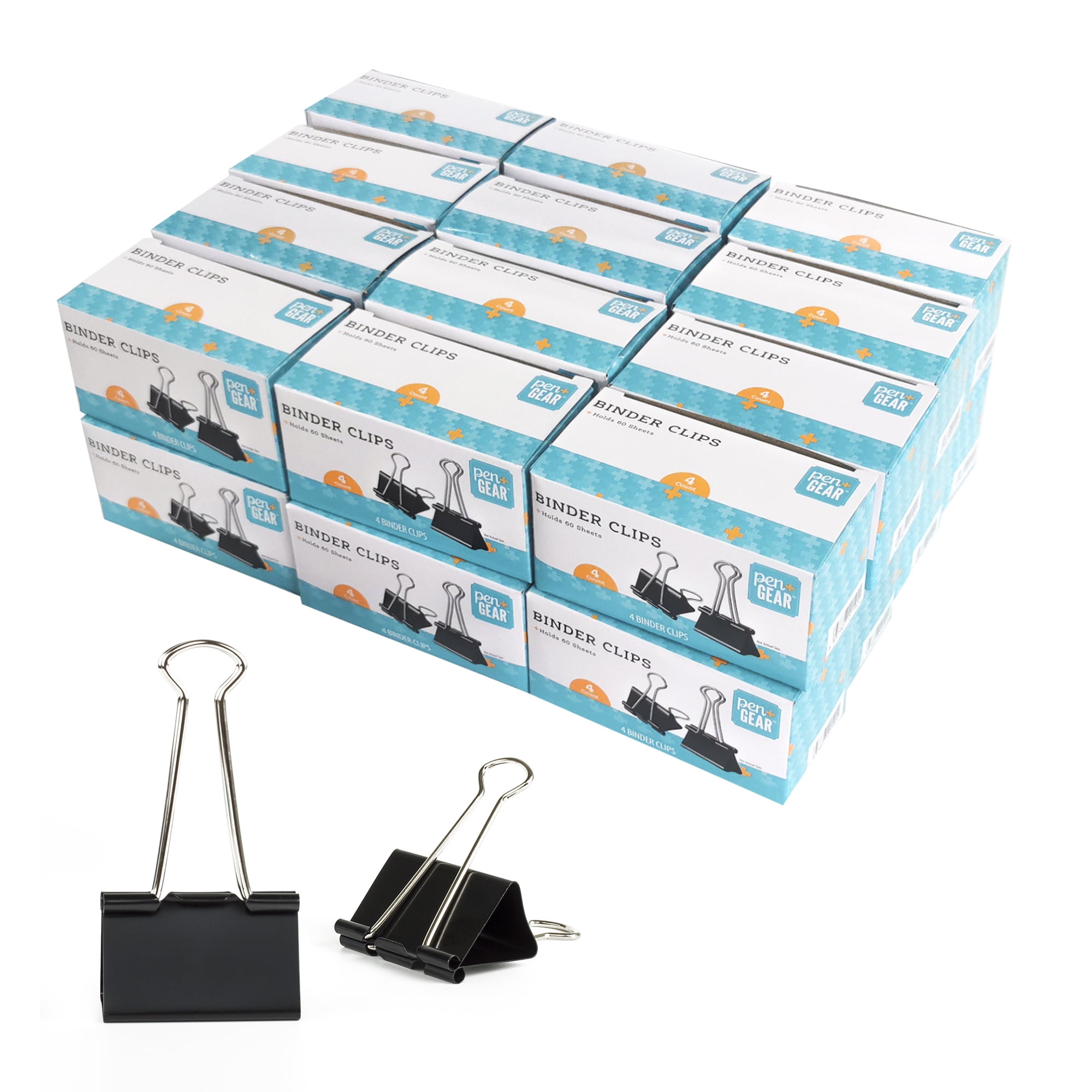 24 Pieces Large Binder Clips,1.6Inch Width,Paper Clips Large For Office Supplies Colors