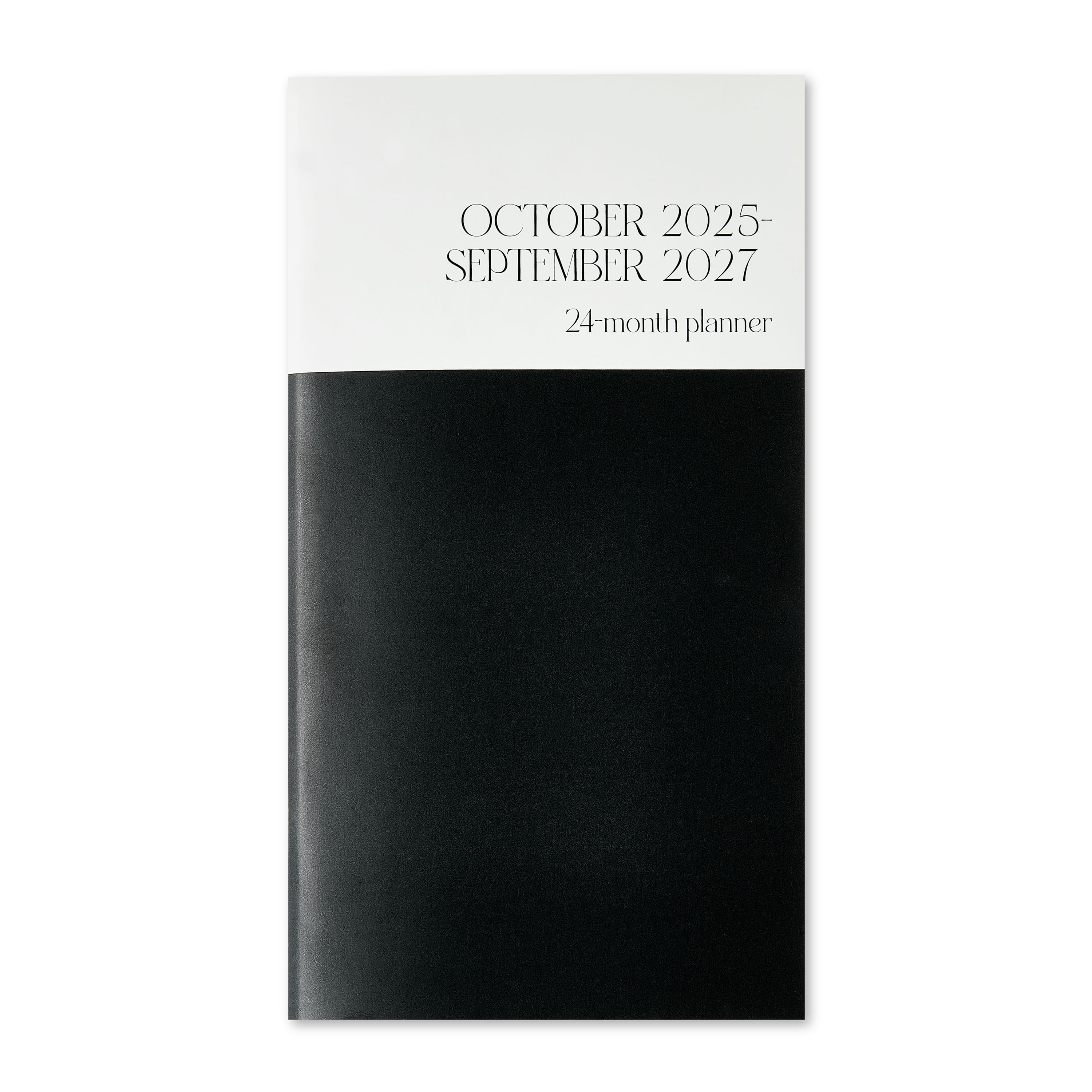 Pen+Gear 24-Month Monthly Pocket Planner, 3.75" x 6.75", Black and White, October 2025-September 2027