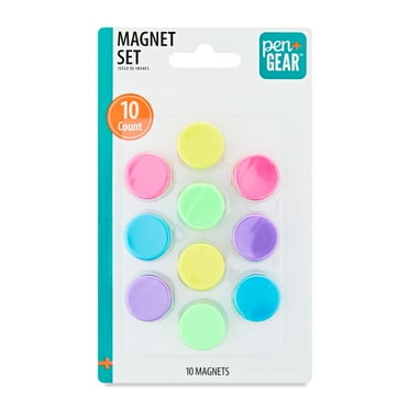 Pen+Gear Multicolored Magnet Set, 10 Count