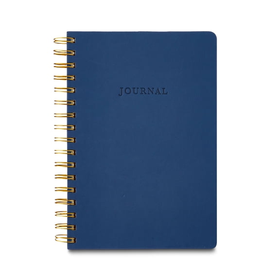 Pen+Gear Navy PU Hardcover Spiral Journal, 240 Ruled Pages, 6.5 in x 8.7 in