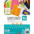 thumbnail image 1 of Pen + Gear Neon Labels for Laser and Inkjet, 2 x 4, 200 Labels, 1 of 9