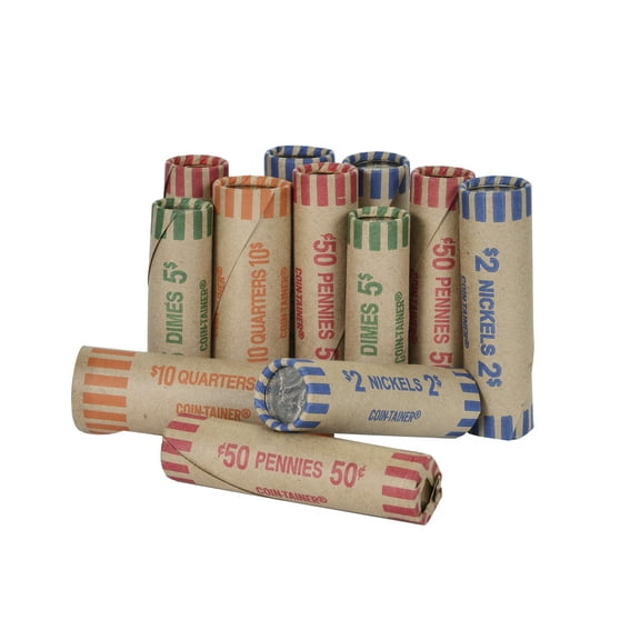 Pen + Gear Nested Coin Wrappers, Assorted, 36 Count