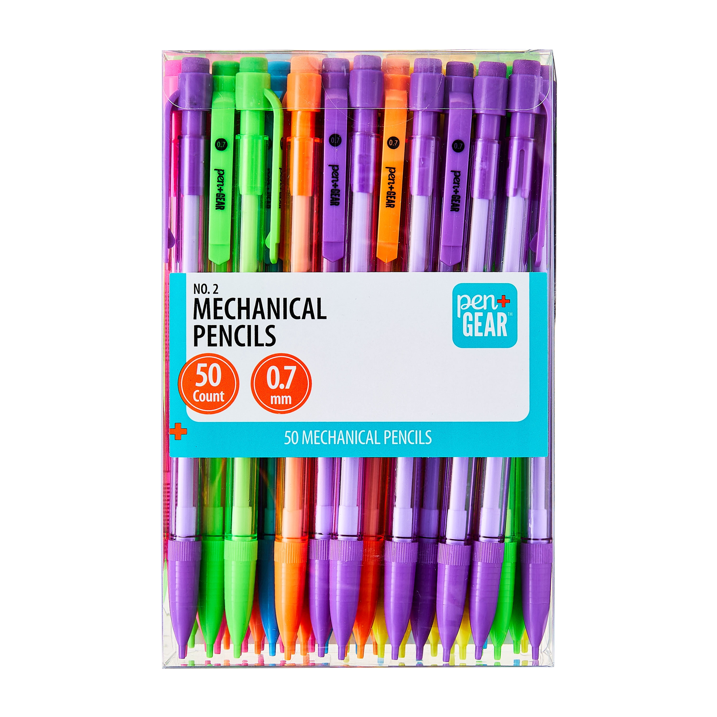 Pen+Gear No. 2 Mechanical Pencils, 0.7 mm, 50 Count Pack - Walmart ...