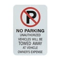 thumbnail image 1 of Pen+Gear No Parking Sign, 12x18 inches- Vibrant White/Red, Steel, Versatile Installation for Indoor/Outdoor, 1 of 7