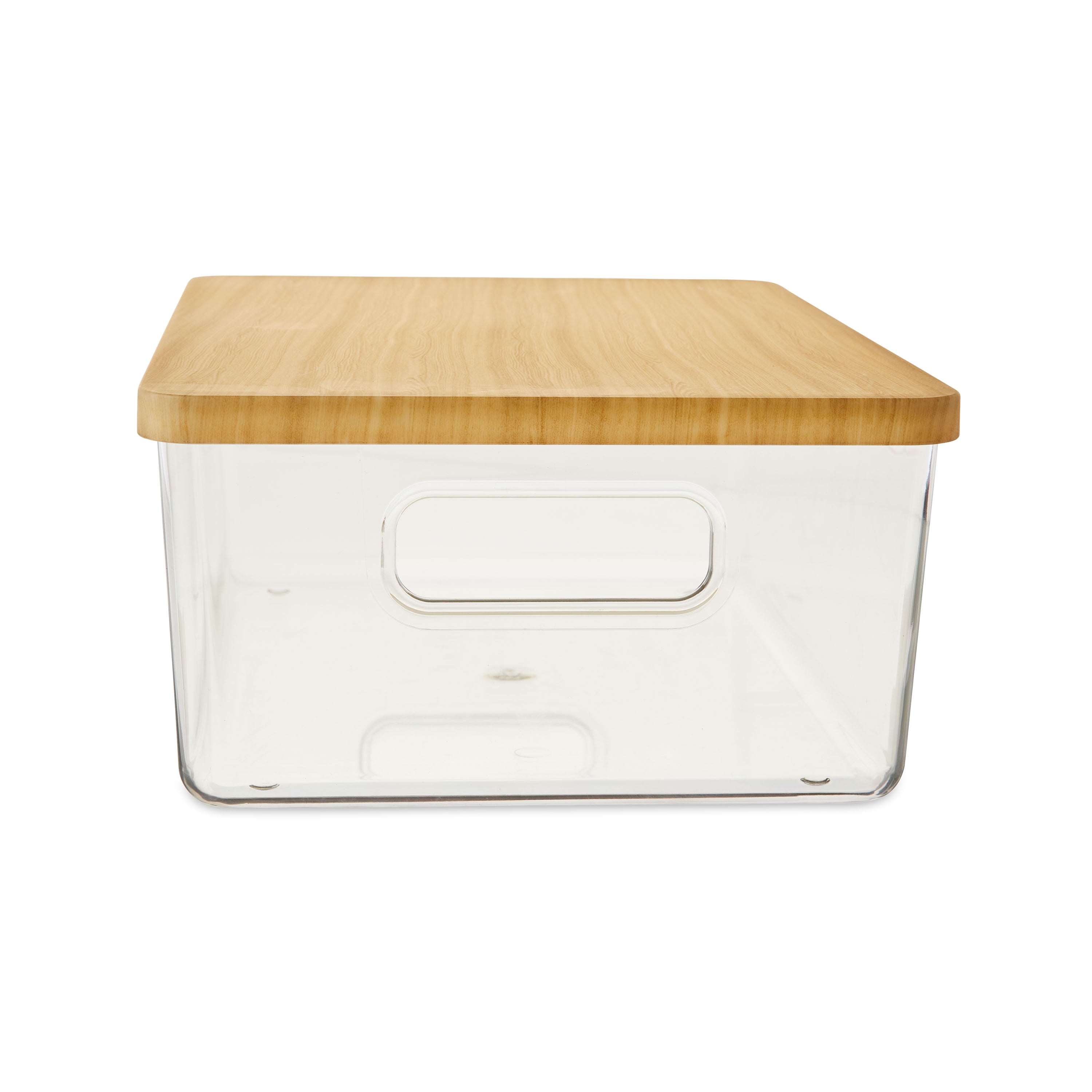 A Selected 2 Packs Pine Wood Organizer Open Box with Handles, Toilet Wooden  Storage Box for Bathroom and Kitchen.