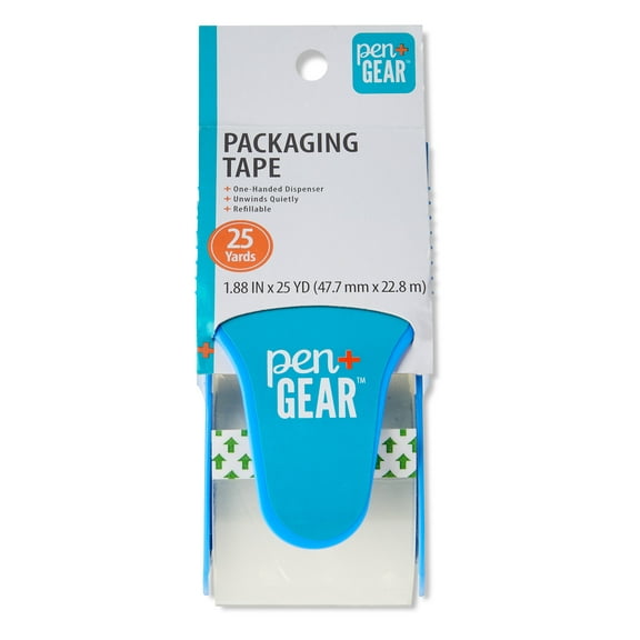 Pen+Gear Packaging Tape 25 Yard DISP, Size:48mm×22.9m×68um, Clear Color, 1 Pack