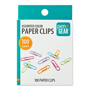 Pen+Gear Paper Clips, Assorted Colors, 100 Count