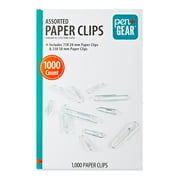 Pen+Gear Paper Clips, Silver, Assorted Sizes, 1000 Count