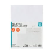 Pen+Gear Peel and Stick Catalog Envelopes, White, 9 in x 12 in, 6 Count