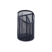 Pen+Gear, Pencil Holder, Metal Inclined Mesh Pen Cup, Black, 3 Compartments