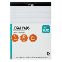 Pen + Gear Jr. Legal Pads, White Color Paper, 50 Sheets, 3 Pen + Gear Jr. Legal Pads, White Color Paper, 50 Sheets, 3