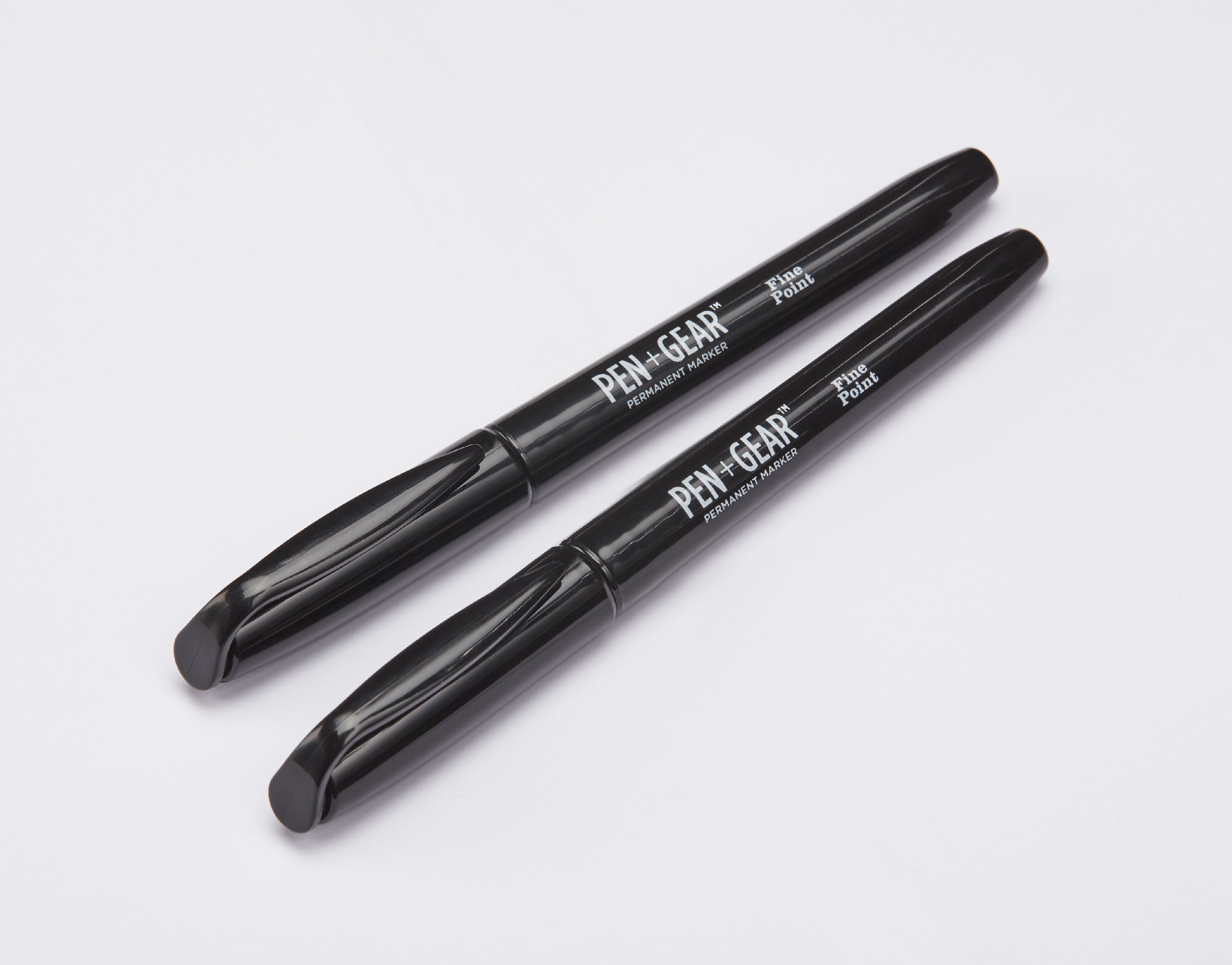 Pen + Gear Permanent Marker, 2 Count, Black Color Pack