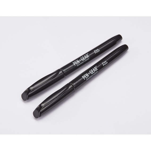 Pen + Gear Permanent Marker, 2 Count, Black Color Pack