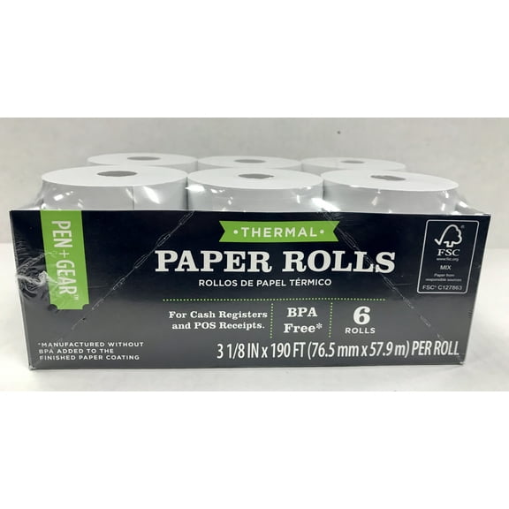 Pen + Gear Pg 3-1/8 Receipt 6pk