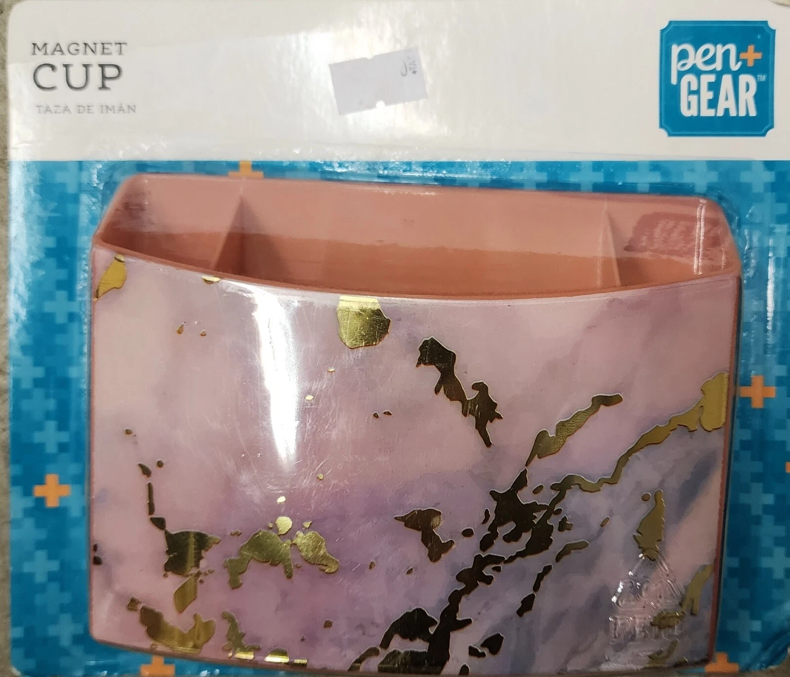 Pen+Gear Pink Marble Magnet Cup, Locker Organizer, Plastic - Walmart.com