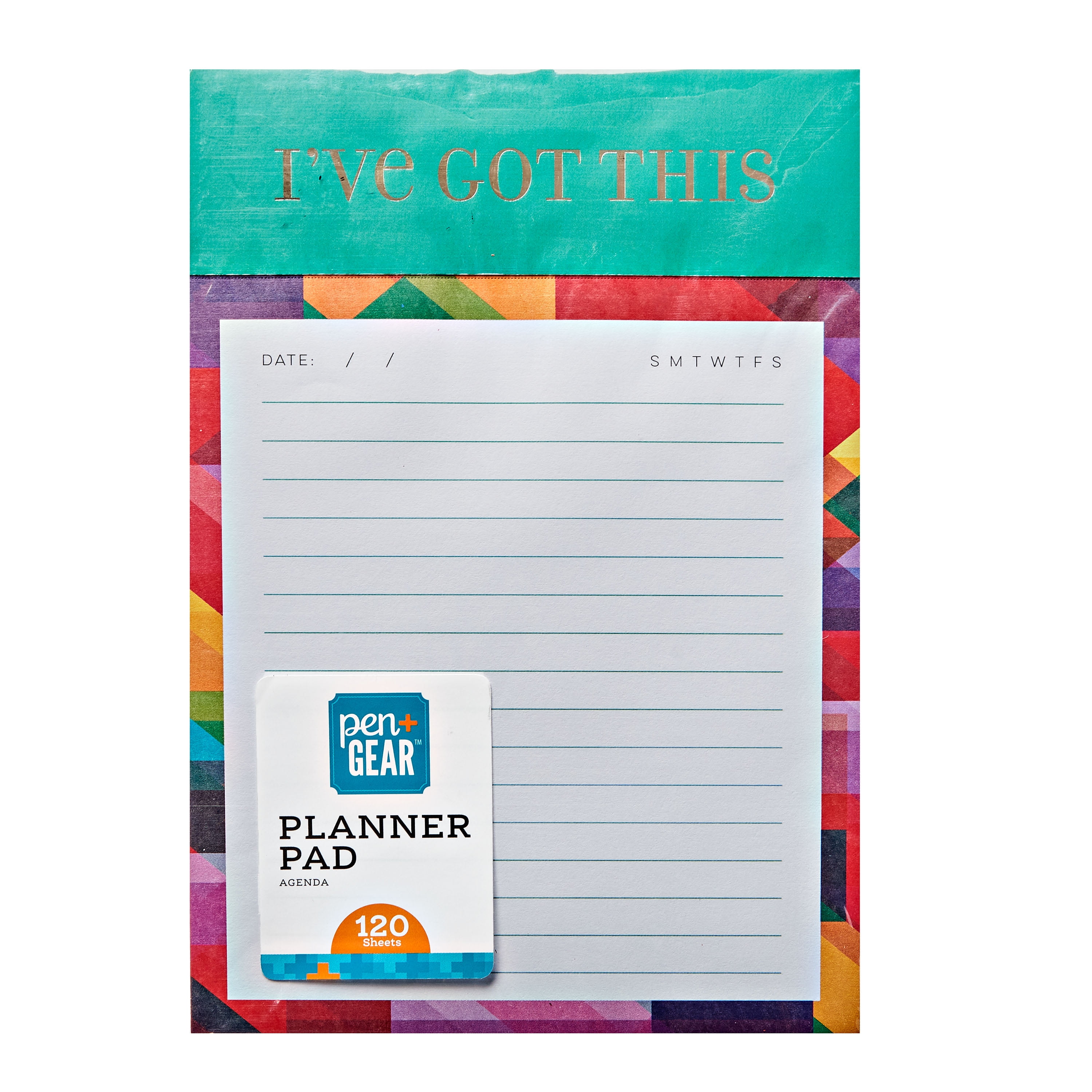 Pen+Gear, Planner Pad, Colorful Design, 120 Sheets