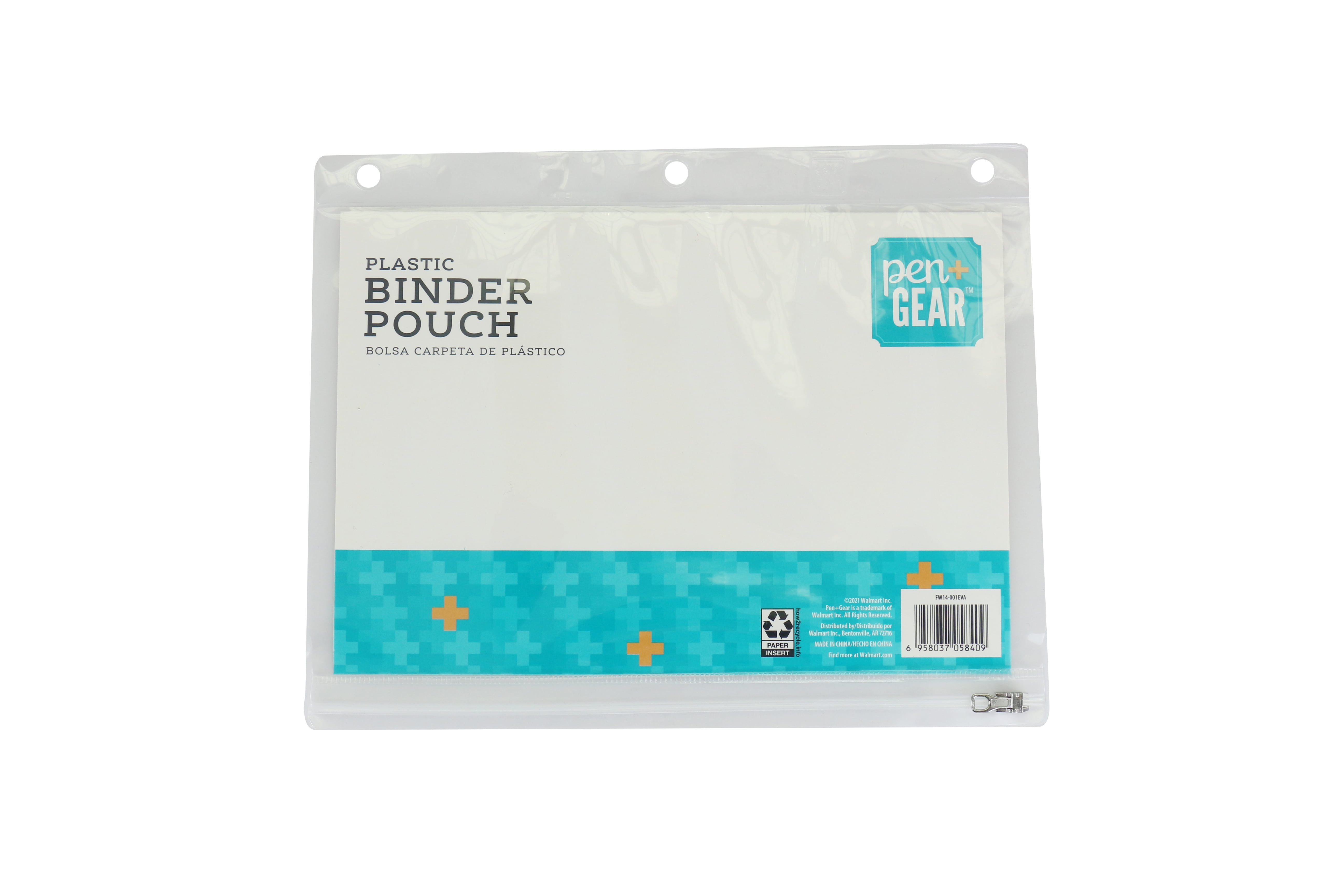 Pen + Gear Plastic Binder Pouch, Clear Model, Assembled Product Height