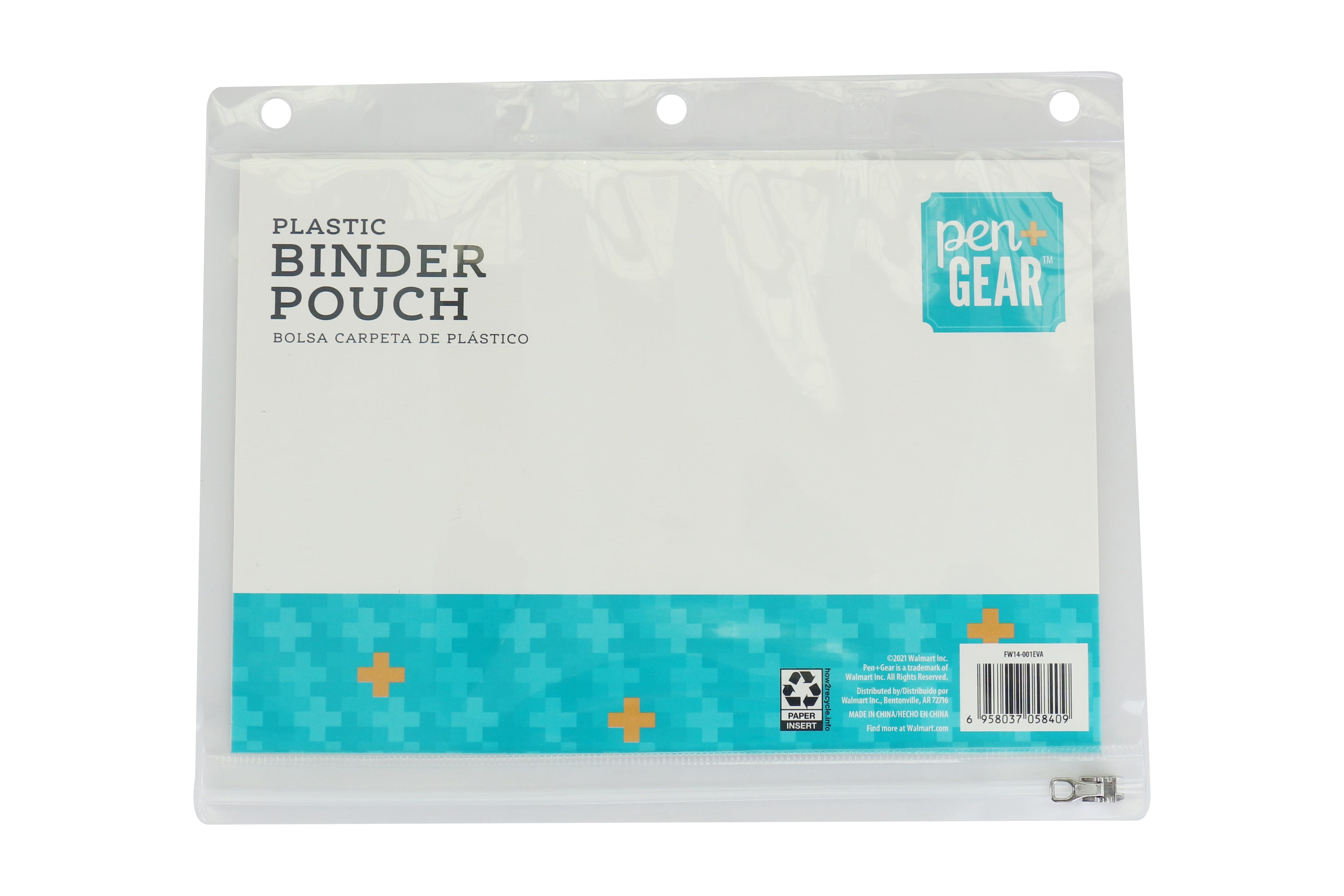 Pen + Gear Plastic Binder Pouch, Clear Model, Assembled Product Height