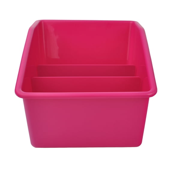 Pen+Gear Plastic Book Bin Desktop Organizer, Pink
