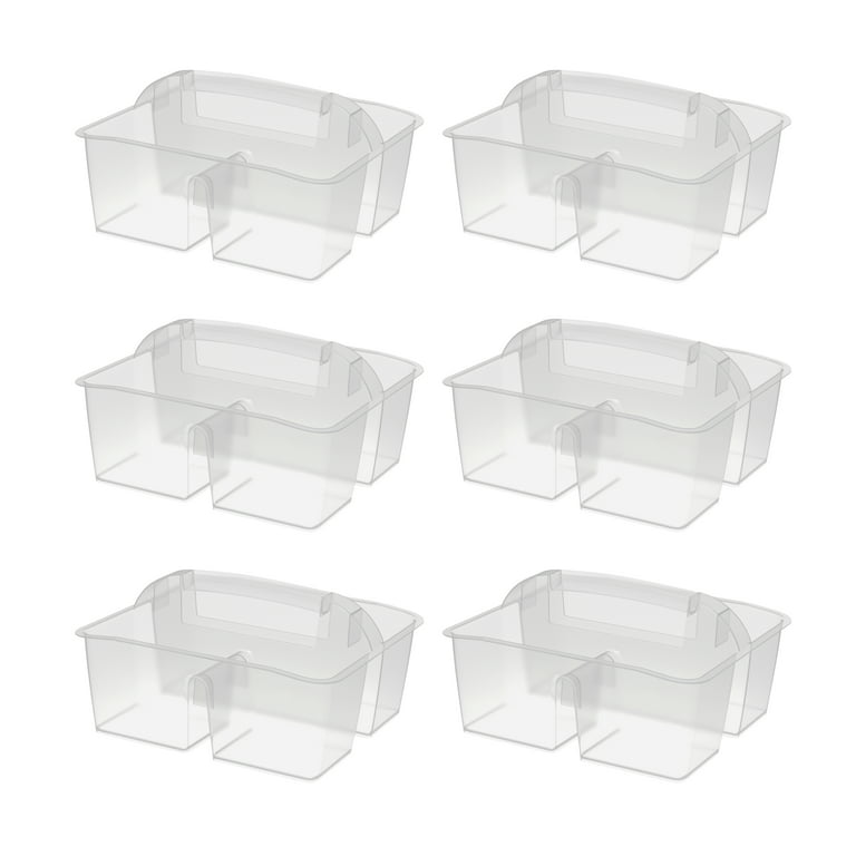 Pen+Gear Plastic Caddy, Desktop Craft and Hobby Organizer, Coral, 6-Pack