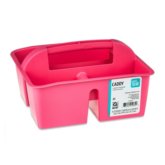 Pen+Gear Plastic Caddy, Desktop Craft and Hobby Organizer, Coral Passion, 8-Pack