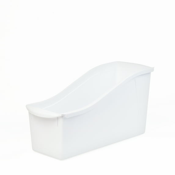Pen+Gear Plastic Desktop Book Organizer Bin, Arctic White