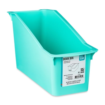 Pen+Gear Plastic Desktop Book Organizer Bin, Spearmint, 9-Pack