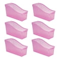 thumbnail image 1 of Pen+Gear Plastic Desktop Book Organizer Bin, Tint Pink, 6-Pack, 1 of 12