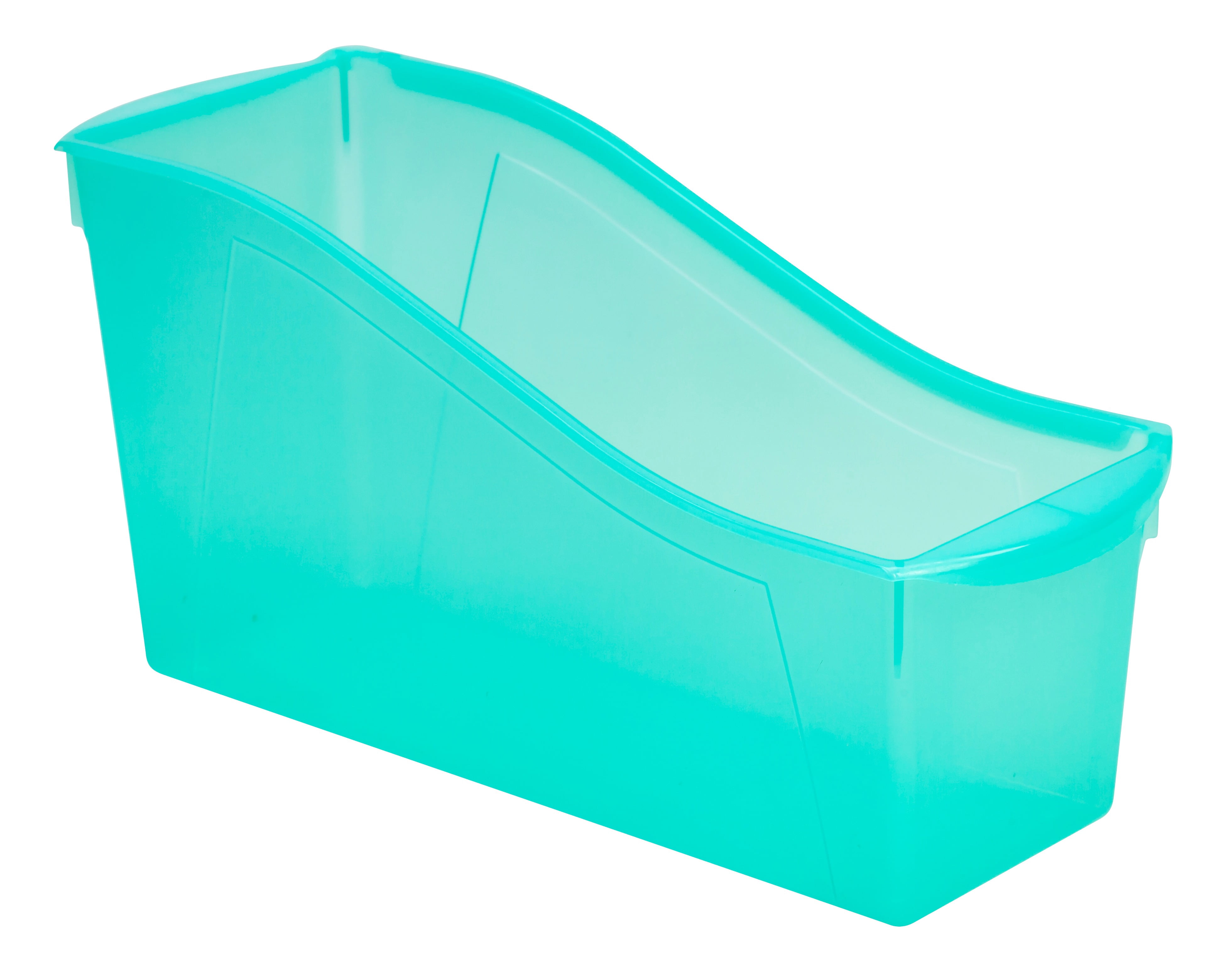 Pen+Gear Plastic Desktop Book Organzer Bin, Clear Green