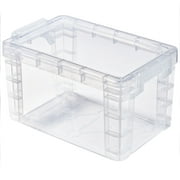 Pen+Gear Plastic Index Card Box, Clear, 3 in x 5 in
