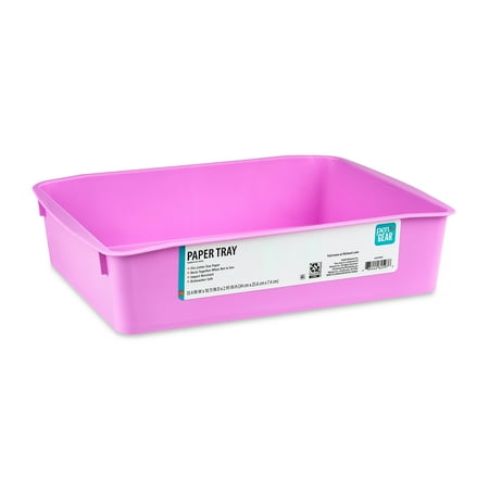 Pen+Gear Plastic Letter Tray, Letter Size Paper Sorter, Violet Glow, 7-Pack