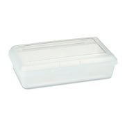 Pen+Gear Lightweight Plastic Pencil Box with Snap-on Lid, Clear, 12-Pack