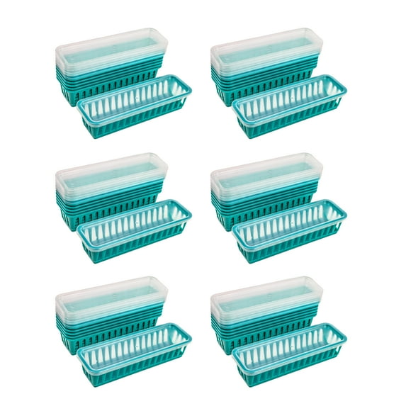 Pen+Gear Plastic Pencil Tray, Desktop Organizer, Emerald Green, Set of 6, 6-Pack, New