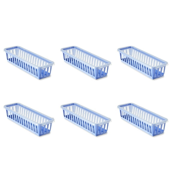 Pen+Gear Plastic Pencil Tray, Periwinkle, Set of 6, New