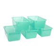 thumbnail image 1 of Pen+Gear Plastic Small Cubby Bin, Craft and Hobby Storage, Tint Green, 5-Pack, 1 of 10