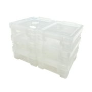 Pen + Gear Plastic Storage Box, Clear, 6 Count