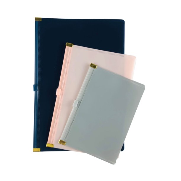 Pen+Gear Plastic Zip Bag Set, 3 Count, Mini Size with Multi Colors,File