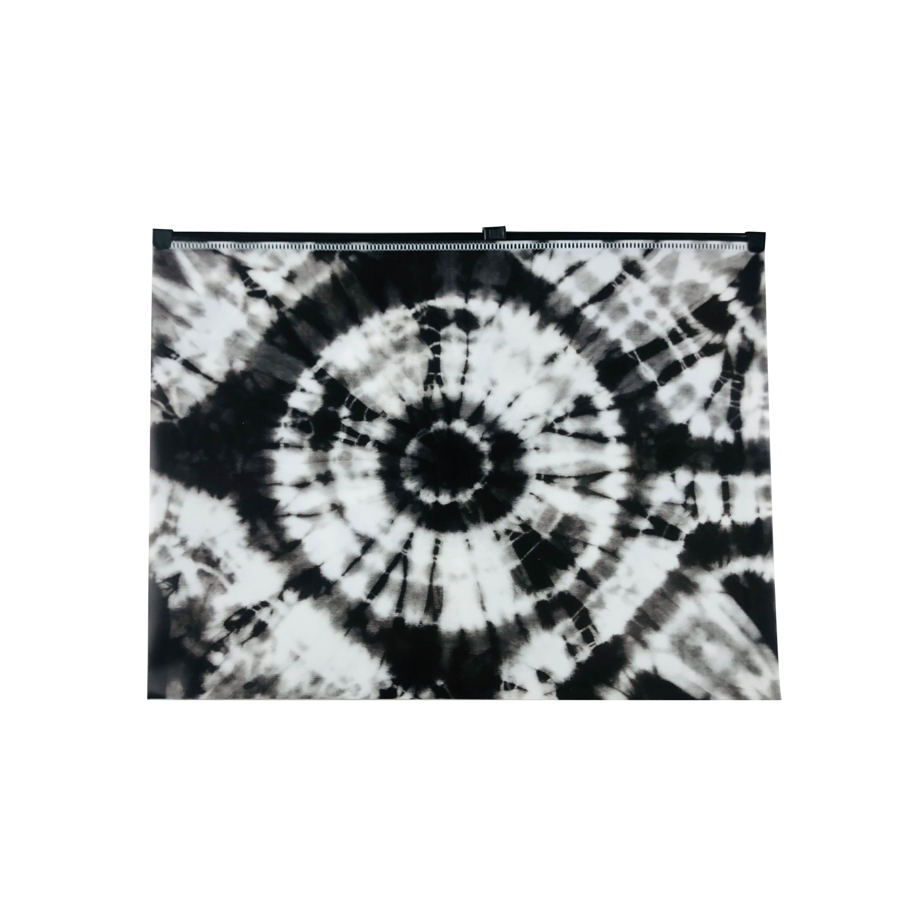 Pen+Gear Plastic Zip Document Holder, Letter Size, Black and Tie Dye,Assembled Product Height 9.84",1 Count per Pack