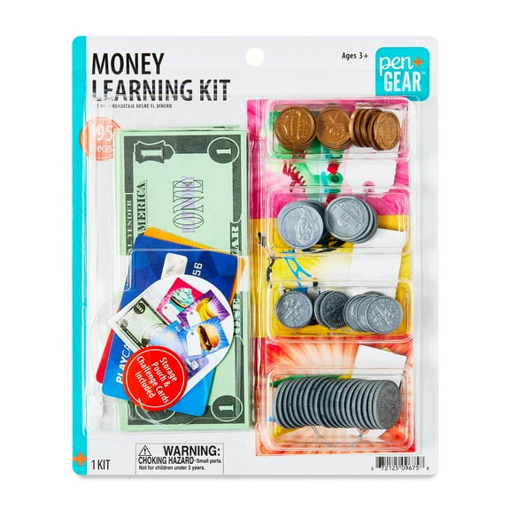 Pen+Gear Play Money Set for Kids for Pretend Play, Learning Math, Dollars & Making Change