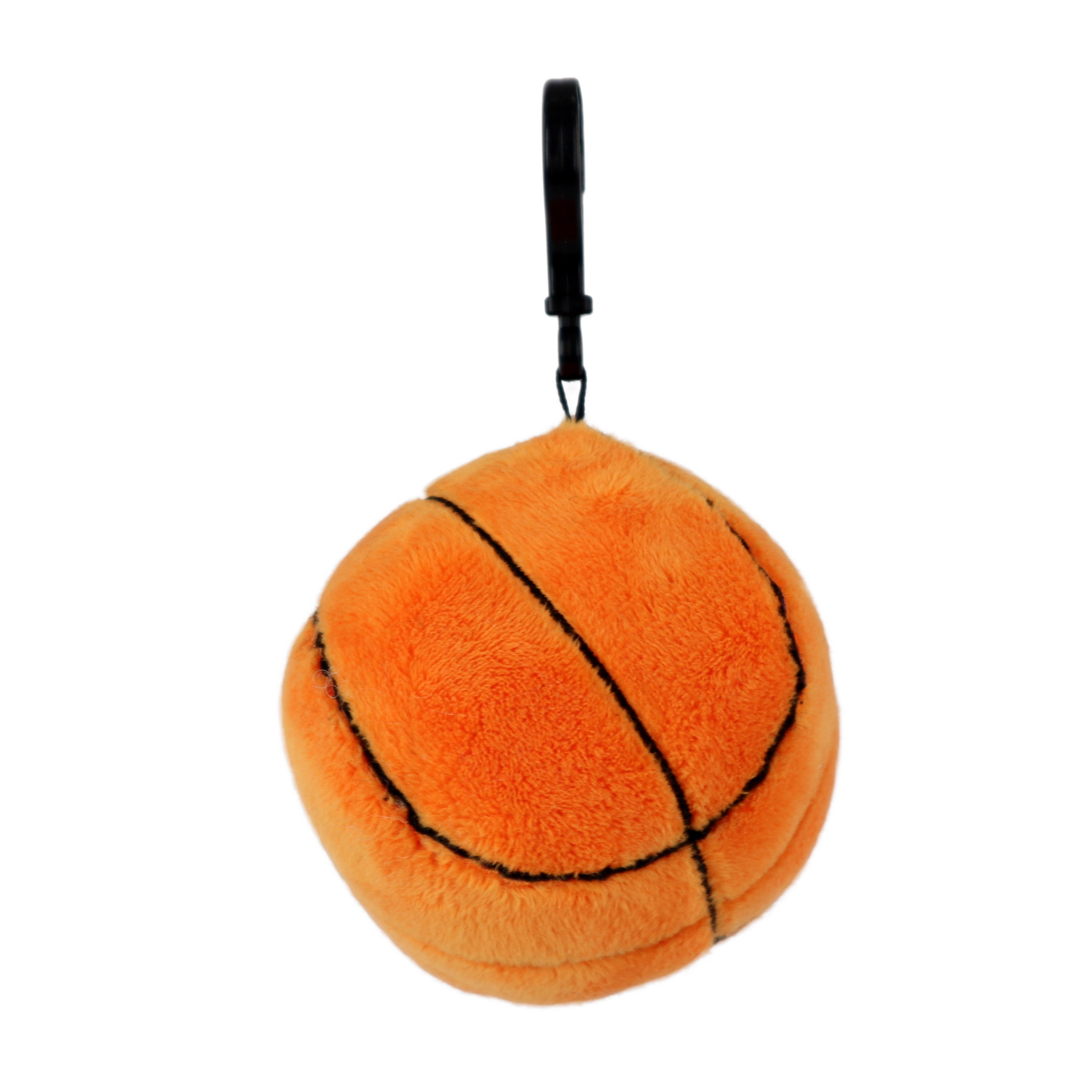 Pen+Gear Plush Stuffed 3.25in Orange Basketball with Backpack Clip