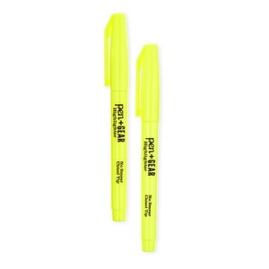 Resaltador de bolsillo Pen+Gear, punta cincel, amarillo, 2 piezas