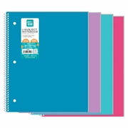 Pen+Gear Poly 1-Subject Notebook, College Ruled, 9" x 11", 100 Sheets