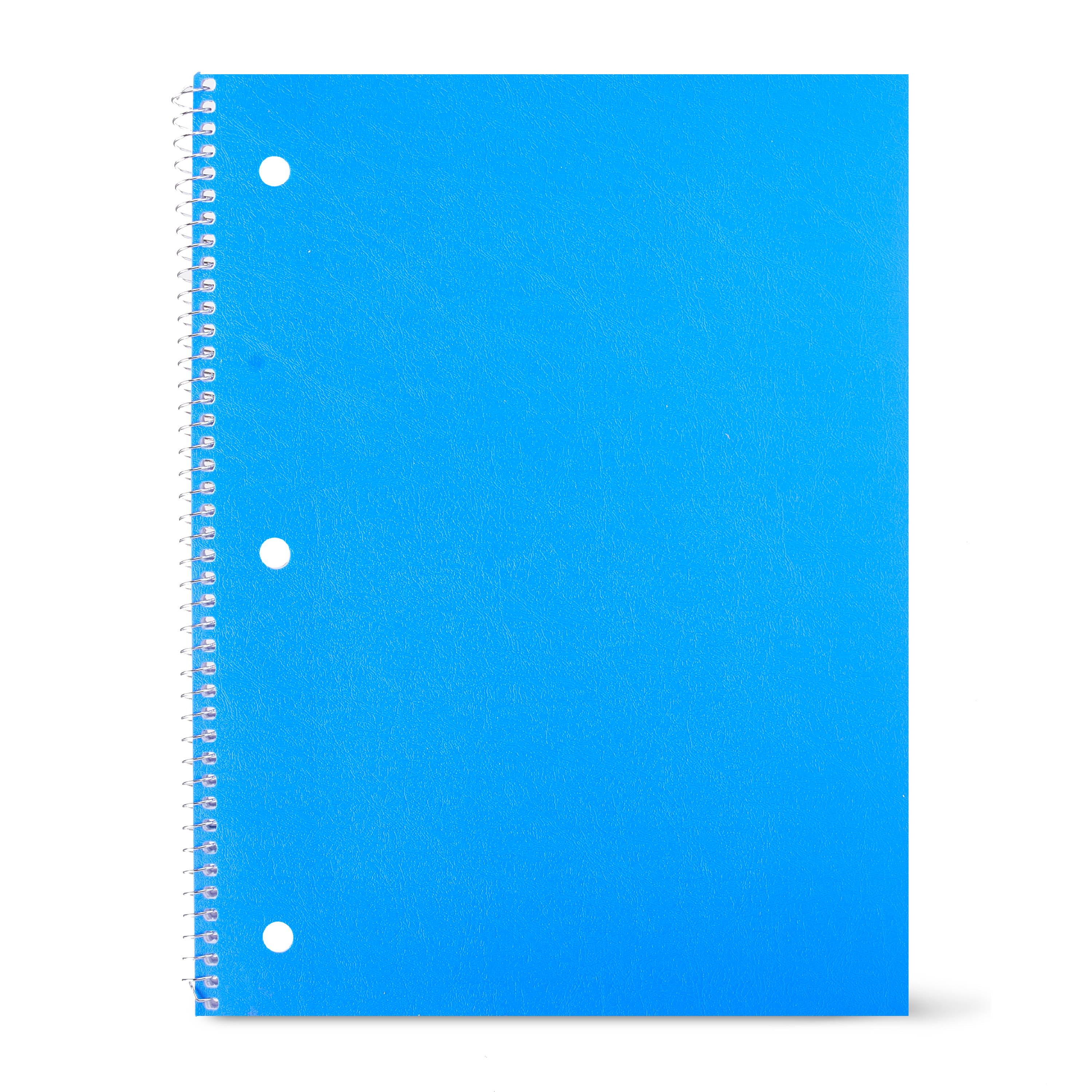 Pen + Gear Poly 1Subject Notebook Set, 10.5" x 8", Assorted Colors, 80