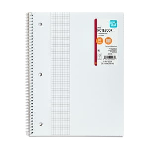 Cuaderno Pen+Gear de 1 Materia, Rayado Cuadriculado, 8.5"x 10.5", Cubierta de Poli, 80 Hojas