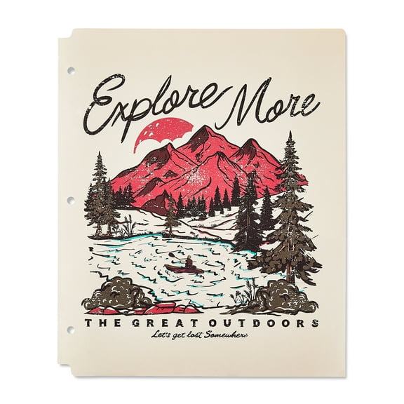 Pen+Gear 2-Pocket Poly Folder, 9.4" x 11.4", Explore More